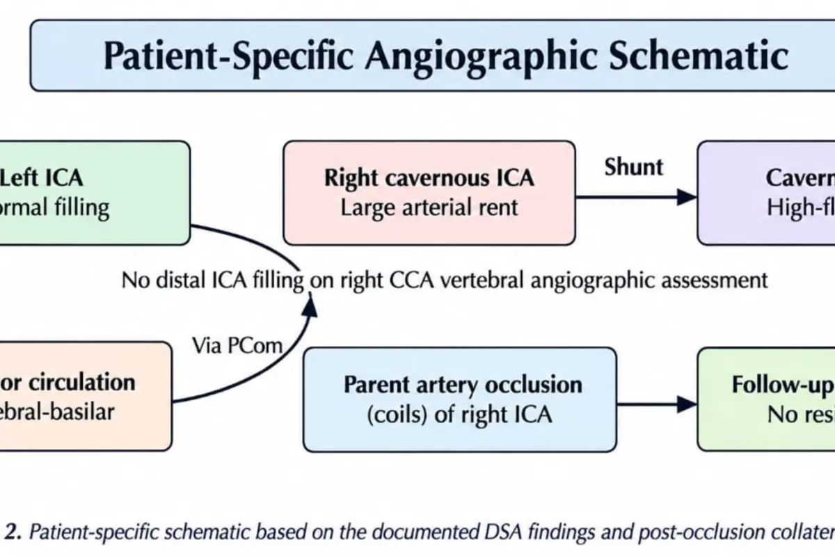 Cover image for Traumatic Direct Carotid-Cavernous Fistula Presenting with Delayed Epistaxis and Visual Loss Managed by Parent Artery Occlusion: A Case Report